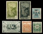Реюньон 193х-195х гг. • лот 6 разных марок • MH OG VF
