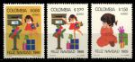 Колумбия 1962 г. • SC# C523-5 • 60 c. - 1.50 p. • Рождество • авиапочта • полн. серия • MNH OG XF ( кат.- $ 3 )