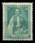 Колумбия 1946 г. • SC# 542 • 2 p. • Хоакин Куэро и Кайседо • MNH OG VF