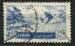 Ливан 1955 г. • SC# C206 • 65 p. • горнолыжники • концовка серии • авиапочта • Used VF ( кат.- $ 2,5 )