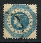 Австралия • Виктория 1859 г. • Gb# 81 • 1 sh. • Королева Виктория • Used XF- ( кат. - £16 )