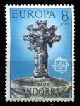 Андорра • Испанская зона 1974 г. • Mi# 89 • 8 pt. • выпуск "Европа" • скульптура • MNH OG XF ( кат.- € 3 )