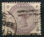 Великобритания 1883-1884 гг. • GB# 190 • 2 ½ d. • королева Виктория • стандарт • Used VF ( кат.- £20 )