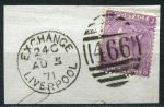 Великобритания 1867-1880 гг. • Gb# 109 pl. 9 • 6 d. • Королева Виктория • стандарт • на вырезке • Used XF+ ( кат.- £ 90+ )
