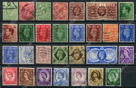 Великобритания 1902-1963 гг. • от Эдуарда VII до Елизаветы II • 29 марок • Used F-VF