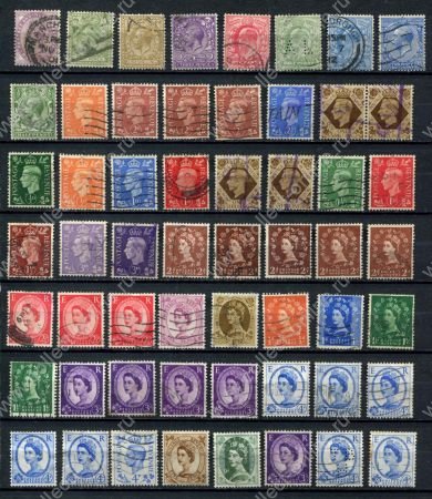 Великобритания 1902-1963 гг. • от Виктории до Елизаветы II • 56 марок • Used F-VF