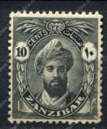Занзибар 1936 г. • Gb# 311 • 10 c. • Султан Халиф бин Харуб • MNH OG F-VF