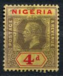 Нигерия 1914-1929 гг. • Gb# 6a • 4 d. • Георг V • стандарт • Used F ( кат. - £6 )