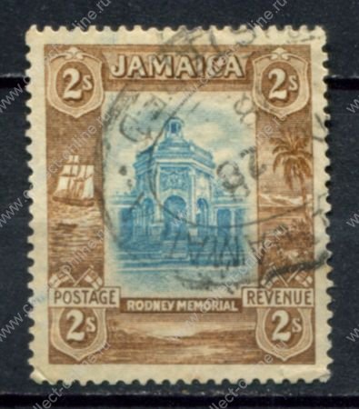 Ямайка 1921-1929 гг. • Gb# 103 • 2 sh. • Георг V осн. выпуск • мемориал адмирала Родни • Used VF