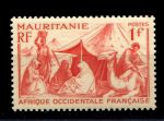 Мавритания 1938 г. • Iv# 87 • 1 fr. • осн. выпуск, кочевники • MNH OG VF