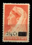 Суринам 1947 г. • Mi# 278 • 2½ на 10 c. • надпечатка нов. номинала • MNH OG VF