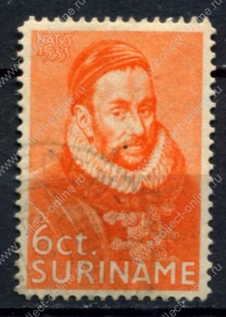 Суринам 1933 г. • Mi# 170 • 6 c. • Принц Вильгельм Оранский • Used VF