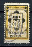 Суринам 1892 г. • Mi# 28 II • 2½ c. • текст на тексте • Used VF