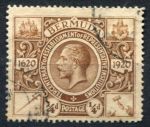 Бермуды 1921 г. • Gb# 74 • ¼ d. • 300-летие губернаторства на островах • Георг V • Used VF ( кат. - £5 )