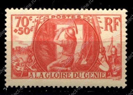 Франция 1939 г. • Iv# 423 • 70+50 c. • Слава военным строителям • MH OG VF • ( кат. - €8 )