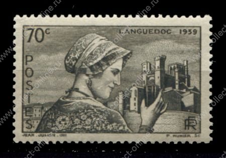 Франция 1939 г. • IV# 448 • туризм • архитектура, собор Безье • MNH OG VF