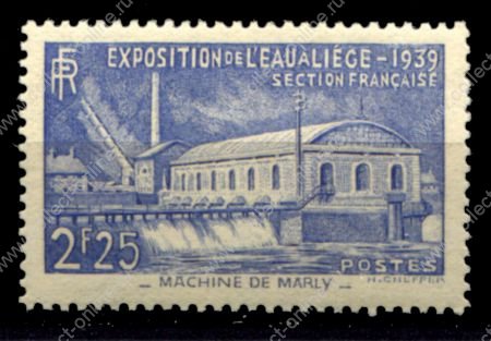 Франция 1939 г. • Iv# 430 • 2.25 fr. • Международная промышленная выставка. Льеж • MNH OG VF • ( кат. - €36 )