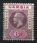 Гамбия 1912-1922 гг. • Gb# 94 • 6 d. • Георг V • стандарт • MNG VF