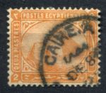 Египет 1870-1902 гг. • Sc# 39 • 2 pi. • Сфинкс и пирамиды • стандарт • Used VF
