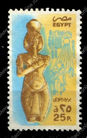Египет 1985 г. • Sc# C181 • 25 p. • Сокровища древних цивилизация • статуя Эхнатона • авиапочта • MNG VF