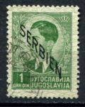Германия 3-й рейх • оккупация Сербии 1941 г. • Mi# 3 • 1 d. • надпечатка "Serbien"• Used VF ( кат. - €5 )