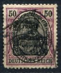 Германия • Алленштайн 1920 г. • Mi# 22 • 50 pf. • надпечатка "Версальский договор" • Used F-VF
