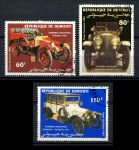 Джибути 1983 г. • Iv# PA 190-192 • 60 - 110 fr. • ретро-автомобили • полн. серия • Used(ФГ) OG NH VF • ( кат.- €5 )
