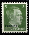 Германия 3-й рейх • оккупация Украины 1941-1943 гг. • Mi# 4 • 5 pf. • надпечатка "Ukraine"• MNH OG VF