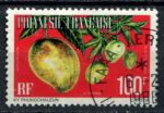 Французская Океания 1977 г. • Sc# O14 • 100 fr. • фрукты, манго • официальная почта • Used VF