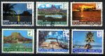 Французская Полинезия 1986 г. • Sc# 438-443 • 1 - 6 fr. • пейзажи островов • 2-й выпуск полн. серия • Used VF