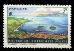 Французская Полинезия 1964 г. • Sc# 213 • 7 fr. • виды островов • бухта Папеэте • MNH OG VF