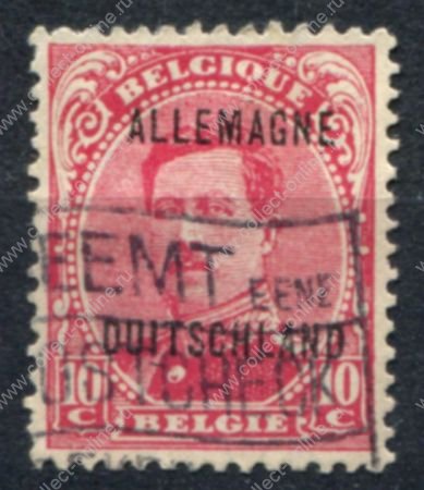 Германия • Бельгийская оккупация 1919 г. • Mi# 4 • 10 c. • надпечатка • Used F-VF ( кат. - €3)