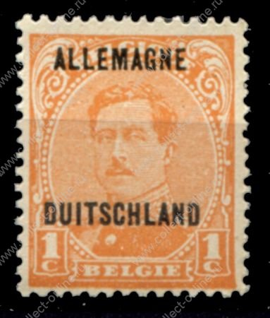 Германия • Бельгийская оккупация 1919 г. • Mi# 1 • 1 c. • надпечатка • MNH OG VF ( кат. - €2)