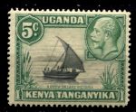 Кения, Уганда и Танганьика 1935-1937 гг. • Gb# 111 • 10 c. • Георг V • осн. выпуск • парусная лодка • MNH OG F-VF ( кат. - £5 )