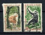 Кот-д'Ивуар 1963-1964 гг. • 25 и 50 fr. • Фауна Африки • бонго, обезьяна • концовка • Used VF