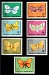Монголия 1977 г. • Mi# 1099-1105 • бабочки • полн. серия • MNH OG VF ( кат. - €9 )