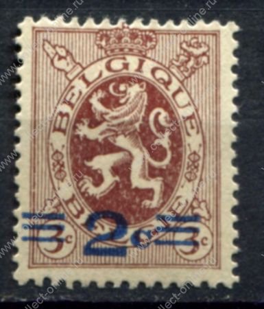 Бельгия 1931 г. • Mi# 302 • 2/3 c. • надпечатка нов. номинала • стандарт • MNH OG VF