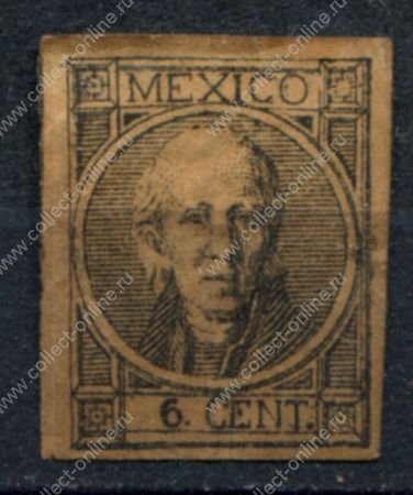 Мексика 1868 г. • Sc# 58 • 6 c. • Мигель Идальго • стандарт • MNG F-VF