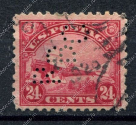 США 1923 г. • Sc# C6 • 8 c. • биплан De Havilland DH-4 • авиапочта • Used ( кат.- $ 35 )