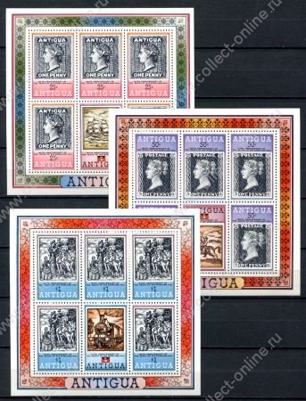 Антигуа 1979 г. • Mi# 529-531 • 100 лет со дня смерти Роуленда Хилла • мал. листы • MNH OG VF