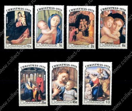 Доминика 1976 г. • Sc# 502-508 • Рождество • полн. серия • MNH* OG VF