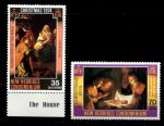 Новые Гебриды 1974 г. • Mi# 401-402 • Рождество • религиозная живопись • полн. серия • MNH OG VF