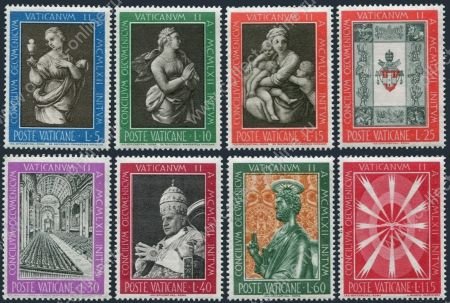 Ватикан 1962 г. • Mi# 412-419 • 5 - 115 L. • Вселенские Собор • полн. серия • MNH OG VF 