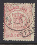 Нидерланды 1869-1871 гг. • SC# 20 • 1½ c. • герб королевства • стандарт • Used F* ( кат. - $75 )