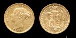 Великобритания 1883 г. • KM# 735.1 • полсоверена • королевский герб • золото • регулярный выпуск • XF ( кат. - $600 )
