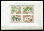 Монако 1987 г. • Mi# Block 36 • 4 сезона природы, виноград • блок • MNH OG VF ( кат. - €12 )