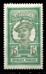 Мартиника 1922-1925 гг. • Iv# 95 • 15 c. • осн. выпуск • девушка • MH OG VF