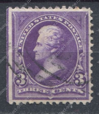 США 1894 г. • SC# 253 • 3 c. • Эндрю Джексон • стандарт • Used F-VF ( кат.- $ 10 )