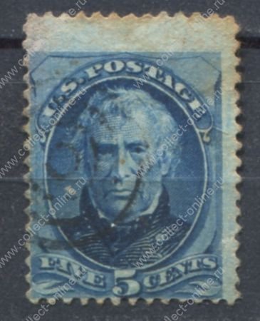 США 1875 г. • SC# 179 • 5 c. • Президент Закари Тейлор • Used F-VF ( кат. - $30 )