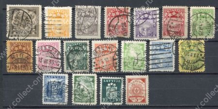 Латвия 1919-1940 гг. • 18 разных, старых марок • Used F-VF